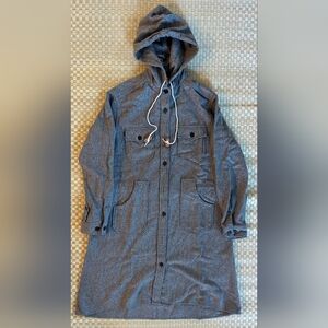 OrSlow Wool Lightweight Hooded Long Coat Men's Size 0 (XS) Made in Japan